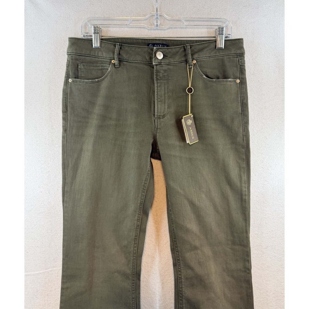 Axel's Vail Colorado Women's Tommy Flare Jeans, Size 31x34 Green NWT $345 Retail